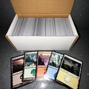 MAGIC The Gathering MTG Basic Land lot of 500 (100 of each color) Bulk Commander